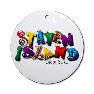 Staten Island New York Funky Ornament (Round) for $12.50