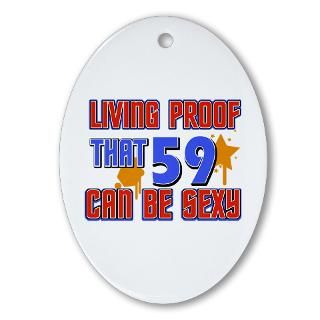 Cool 59 year old birthday design Ornament (Oval) for $12.50
