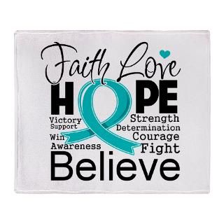 Faith Hope Ovarian Cancer Stadium Blanket for $59.50