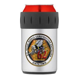 and Entertaining  USNMCB 62 Navy Seabees Thermos® Can Cooler