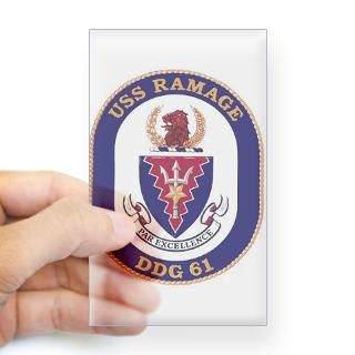 USS Ramage DDG 61 Rectangle Decal for $4.25