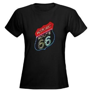 shirts  Route 66 Neon Womens Dark T Shirt