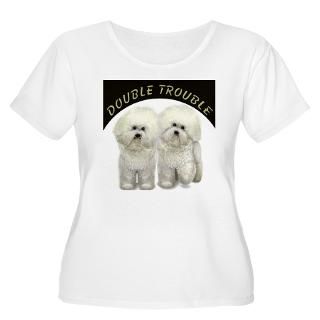 Bichon Frise Double Trouble Plus Size T Shirt by friskybizpets