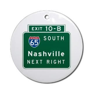 65 Gifts  65 Home Decor  Nashville, TN Highway Sign Ornament