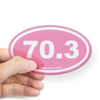 70.3 Half Ironman (Irongirl) Pink Oval Decal for $4.25