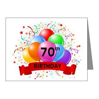 70Th Birthday Thank You Note Cards