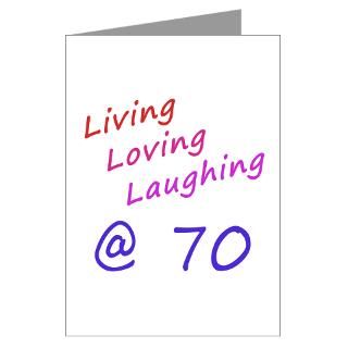 Living Loving Laughing At 70 Greeting Cards (Pk of