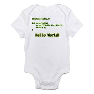 Hello World Infant Creeper Body Suit by Clarnbart