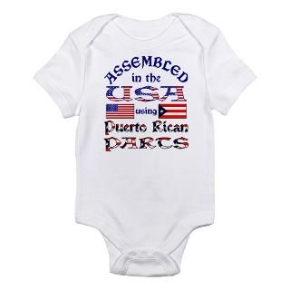 USA / Puerto Rican Parts Body Suit by ameriwear