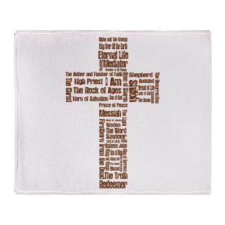 Jesus Names Cross (brown) Stadium Blanket for $74.50