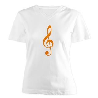 orange clef women s v neck t shirt $ 17 77