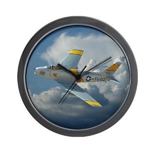 Aeroplane Gifts  Aeroplane Home Decor  F 86 Wall Clock