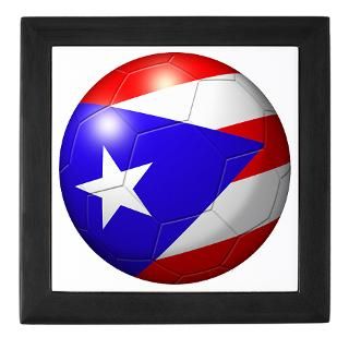 Puerto Rican Flag Soccer Ball Wall Clock by coolcups