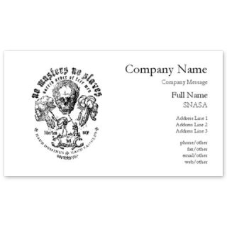 No Masters No Slaves Business Cards by Admin_CP912012  510309433