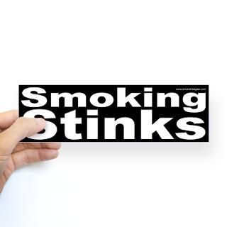 bumper sticker smoking stinks $ 3 89
