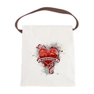 heart buddhism canvas lunch bag $ 14 85
