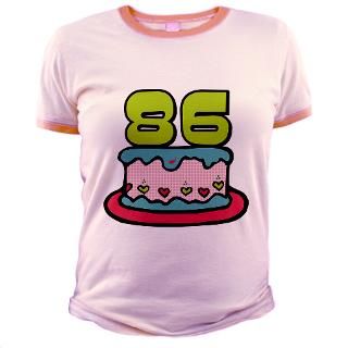 86 Year Old Birthday Cake Jr. Ringer T Shirt