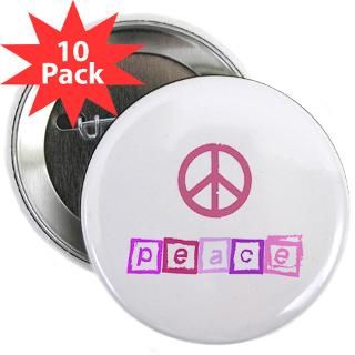 pink peace sign 2 25 button 10 pack $ 23 98