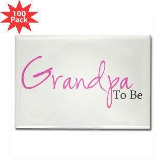 and Entertaining  Grandpa To Be (Pink Script) Rectangle Magnet (100