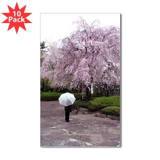 09 cherry blossoms umbrella rectangle sticker 50 pk $ 97 19