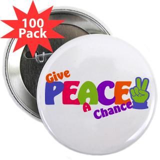 Gifts  1960S Buttons  Give Peace A Chance 2.25 Button (100 pack