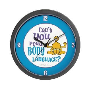 body language garfield wall clock $ 13 99