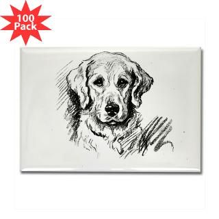 Labrador Pup Rectangle Magnet (100 pack)