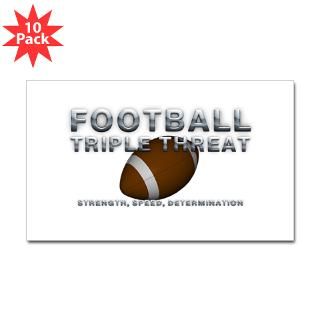 Football Slogan Sticker (Rectangle 10 pk)