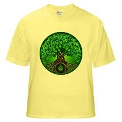 Circle Celtic Tree of Life T Shirt by artoffoxvox