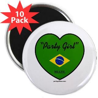 Party Girl Brazil 2.25 Magnet (10 pack)
