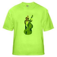 Sock Monkey Upright Bass Player T Shirt by pounddesigns