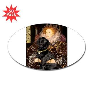the queen s black lab sticker oval 50 pk $ 113 99