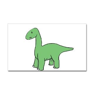 Green Brontosaurus Rectangle Sticker 10 pk)