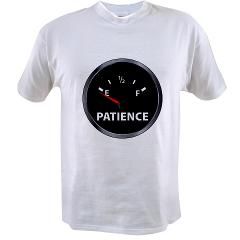 Out of Patience Fuel Gauge T Shirt by stitchmonger