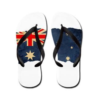 Grunge Australian Flag Flip Flops by doodles_design