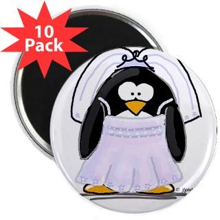 Fancy Bride penguin 2.25 Magnet (10 pack)