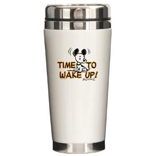 Time to Wake Up Ceramic Travel Mug