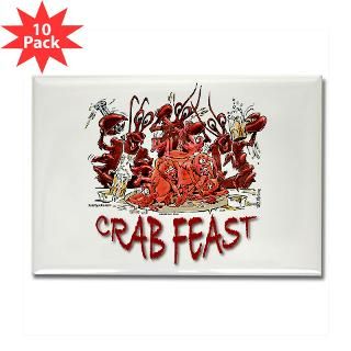 Crab Feast Rectangle Magnet (10 pack)