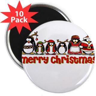 Merry Christmas Penguins 2.25 Magnet (10 pac