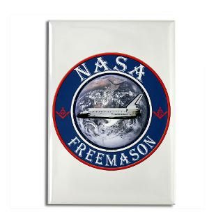 NASA Free Masons Rectangle Magnet