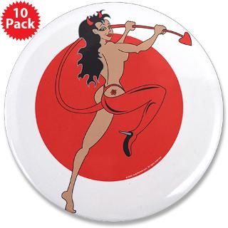 Cool she devil pinup girl 3.5 Button (10 pac