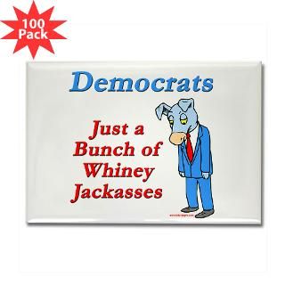 democrats are jackasses rectangle magnet 100 pack $ 142 99