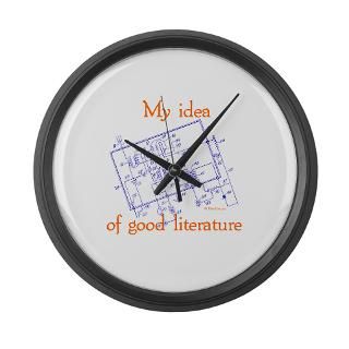 My Idea Of Good Literature Large Wall Clock for $40.00