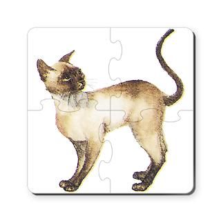 Siamese cat Puzzle Coasters (set of 4)