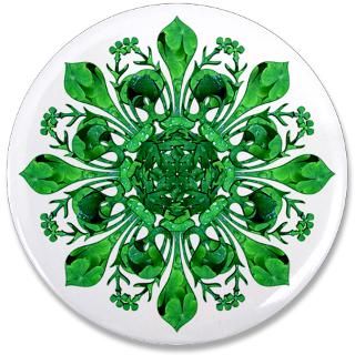 Irish Green Fleur de lis Ceramic Travel Mug