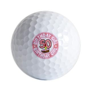 50Th Birthday Gifts  Birthday Girl #50 Golf Ball