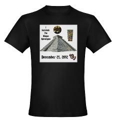 Survived the Mayan Apocalypse 2012 Mens Fitted T Shirt (dark)