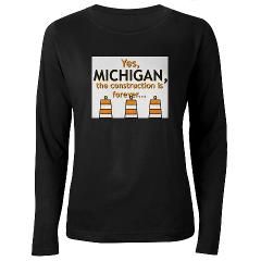 Yes Michigan (Funny) Womens Long Sleeve Dark T Shirt