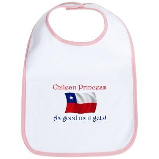 Chile Gifts  Chile Baby Bibs  Chilean Princess Bib