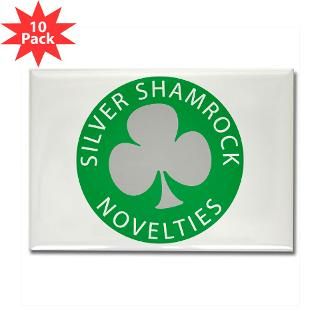 Silver Shamrock Rectangle Magnet (10 pack)